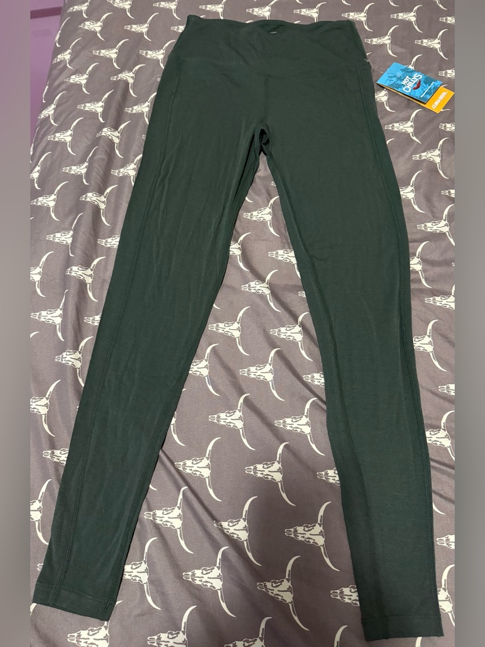 Hot Chillys Women’s XS Merino Base Layer Leggings - Green NWT